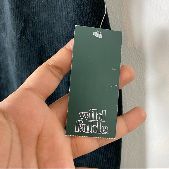 E NWT Wild Fable Black Velour Bodycon Mini Skirt - Picture 3 of 5